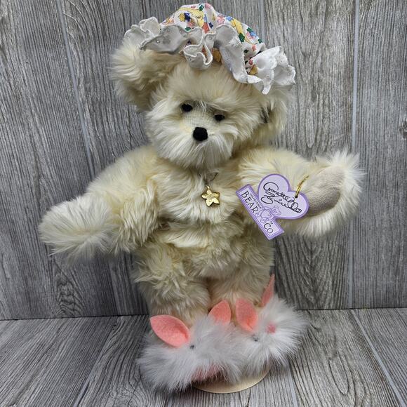 Annette Funicello Dream Keeper Collectible Bear & Co Teddy Slippers Bonnet - Picture 11 of 12